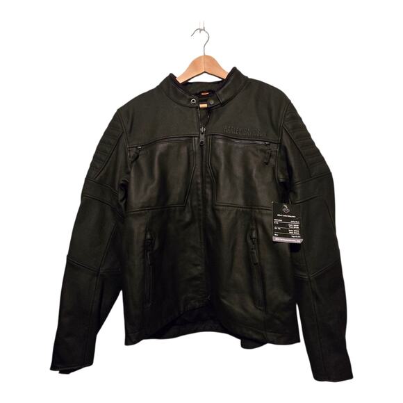 Harley Davidson Willie G Skull Graphic Leather Riding Jacket Mens LG 98004-25VM - Picture 1 of 16